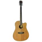 Guitarra electroacústica Smiger cuerdas de Acero M-410-41 con pequeño detalle estético.