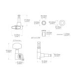 Clavijas Wilkinson WJ-01 guitarra acústica/eléctrica 3+3 - Imagen 2