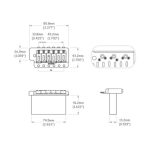 Puente Wilkinson WVPCSB Tremolo Bloque y Selletas de Acero - Imagen 2