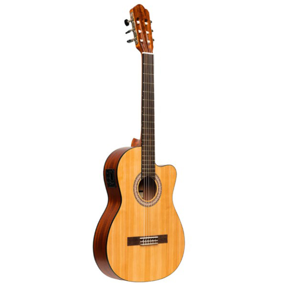 STAGG PARA WEB 1 Guitarra electroacústica Stagg cuerdas de Nylon SCL70TCE Natural CW - Imagen 1